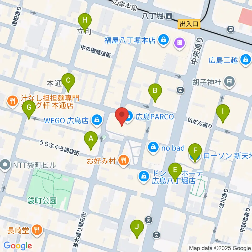 広島クラブクアトロ周辺のコンビニエンスストア一覧地図