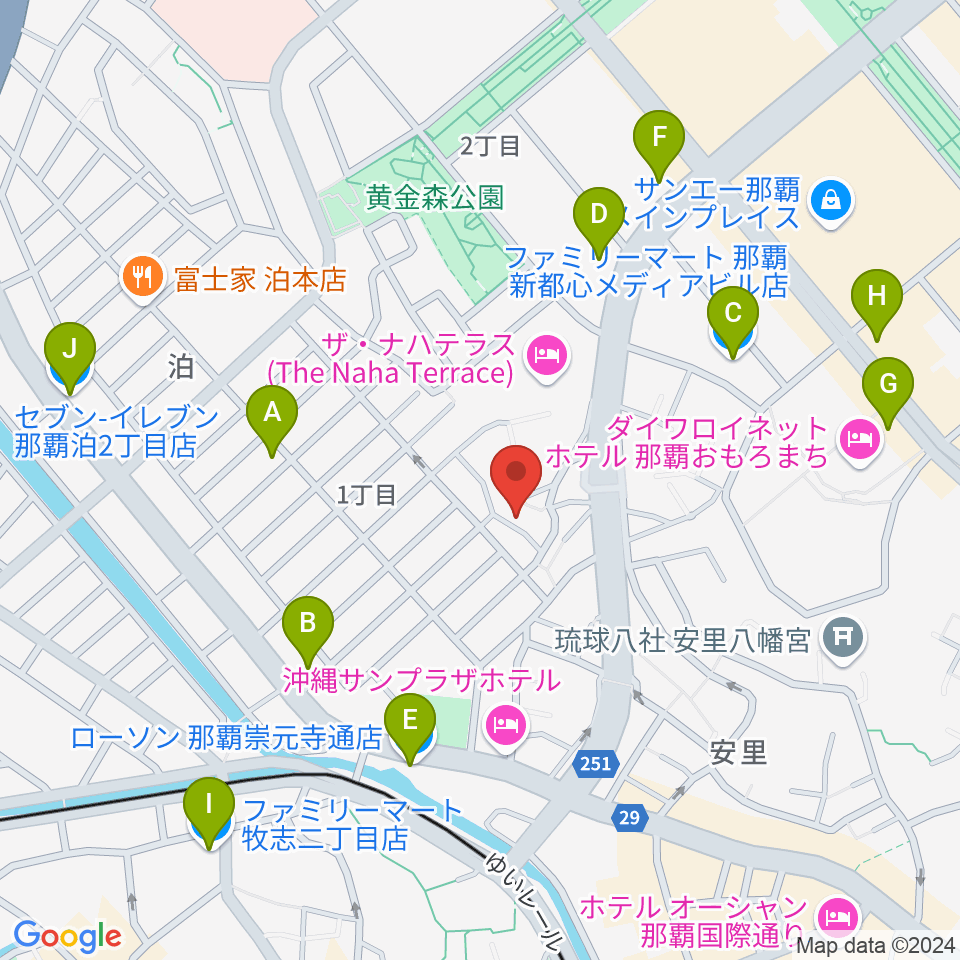 ヒーホースタジオ周辺のコンビニエンスストア一覧地図