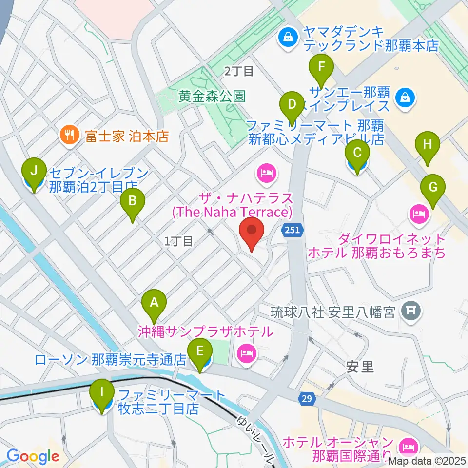 ヒーホースタジオ周辺のコンビニエンスストア一覧地図