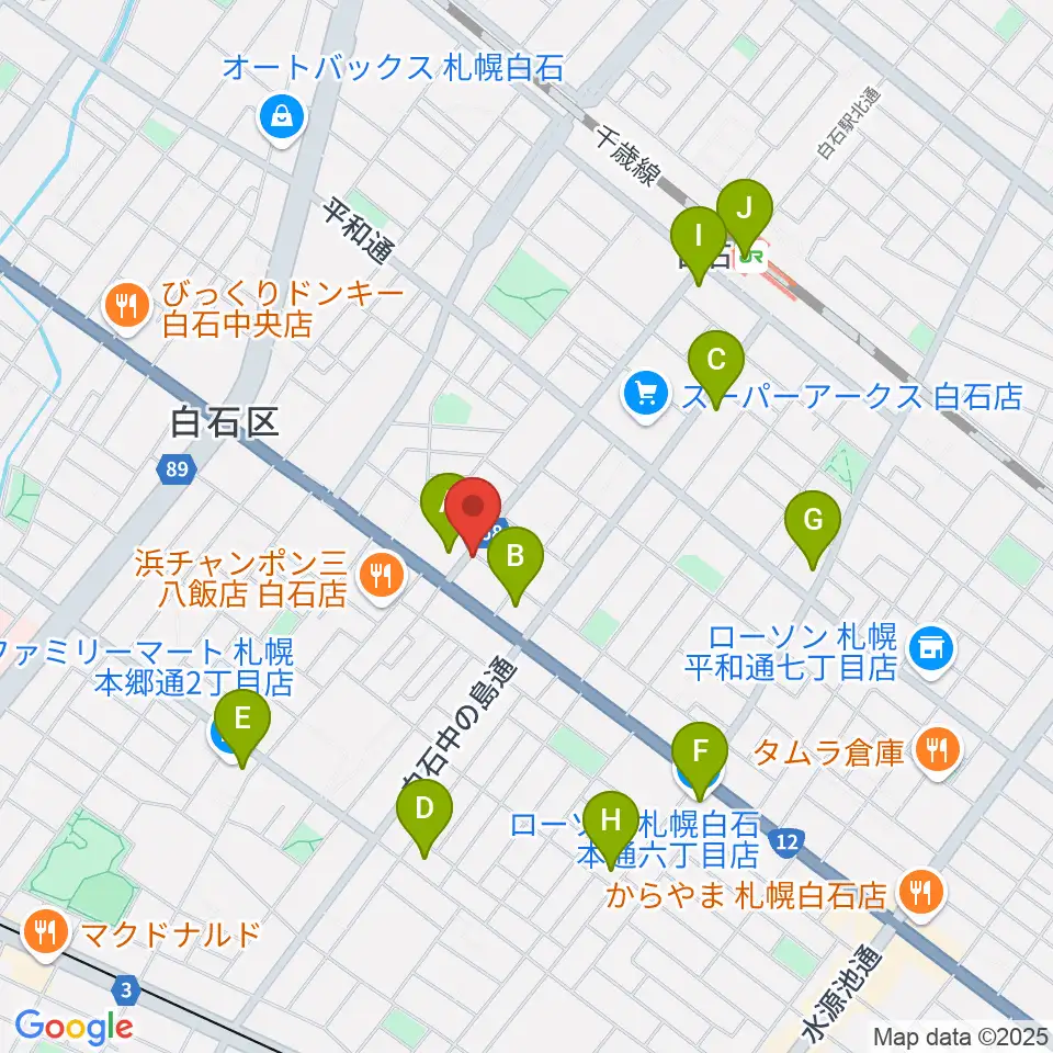 ピグスティー周辺のコンビニエンスストア一覧地図