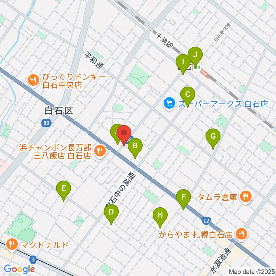 ピグスティー周辺のコンビニエンスストア一覧地図