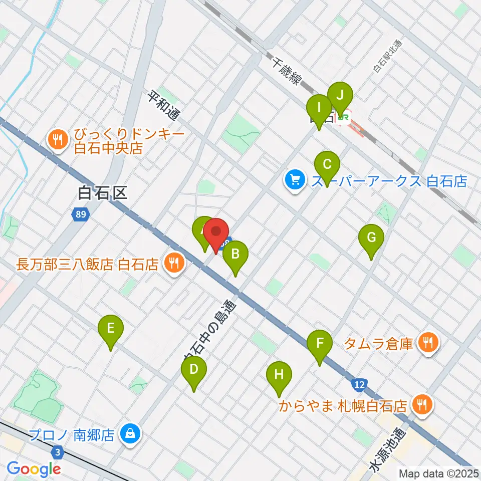 ピグスティー周辺のコンビニエンスストア一覧地図