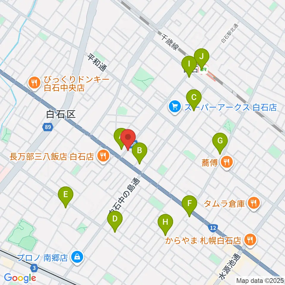 ピグスティー周辺のコンビニエンスストア一覧地図