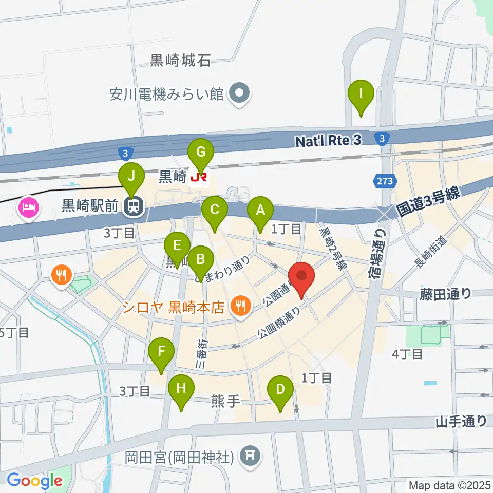 黒崎マーカス周辺のコンビニエンスストア一覧地図