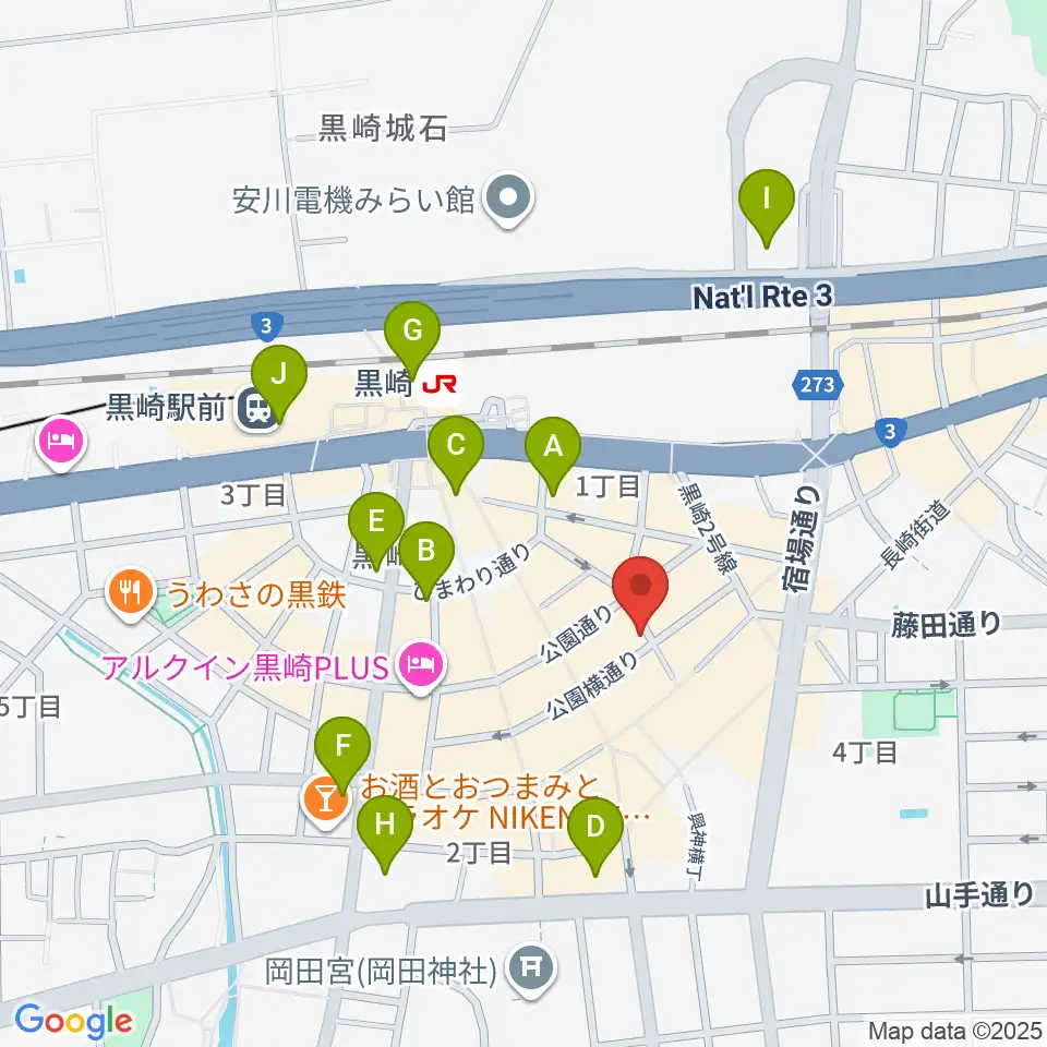 黒崎マーカス周辺のコンビニエンスストア一覧地図