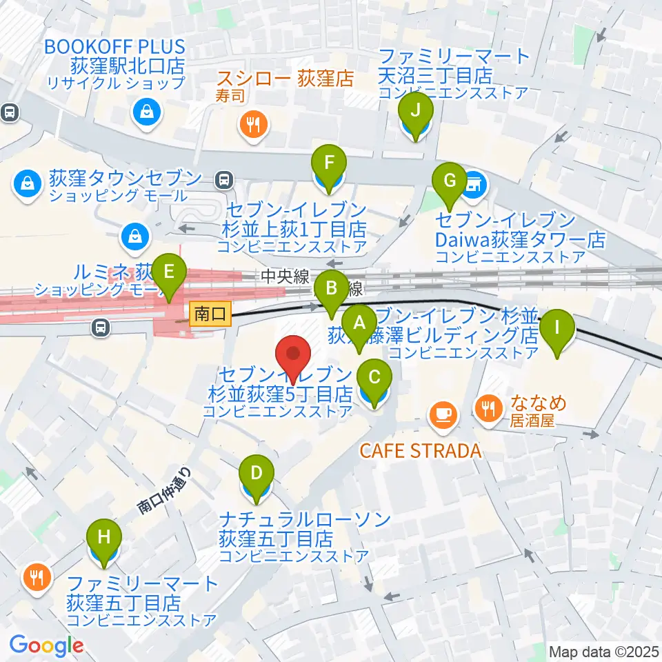 Studio Revival周辺のコンビニエンスストア一覧地図