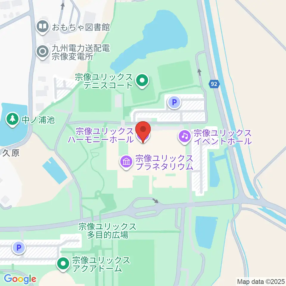 宗像ユリックス周辺のコンビニエンスストア一覧地図