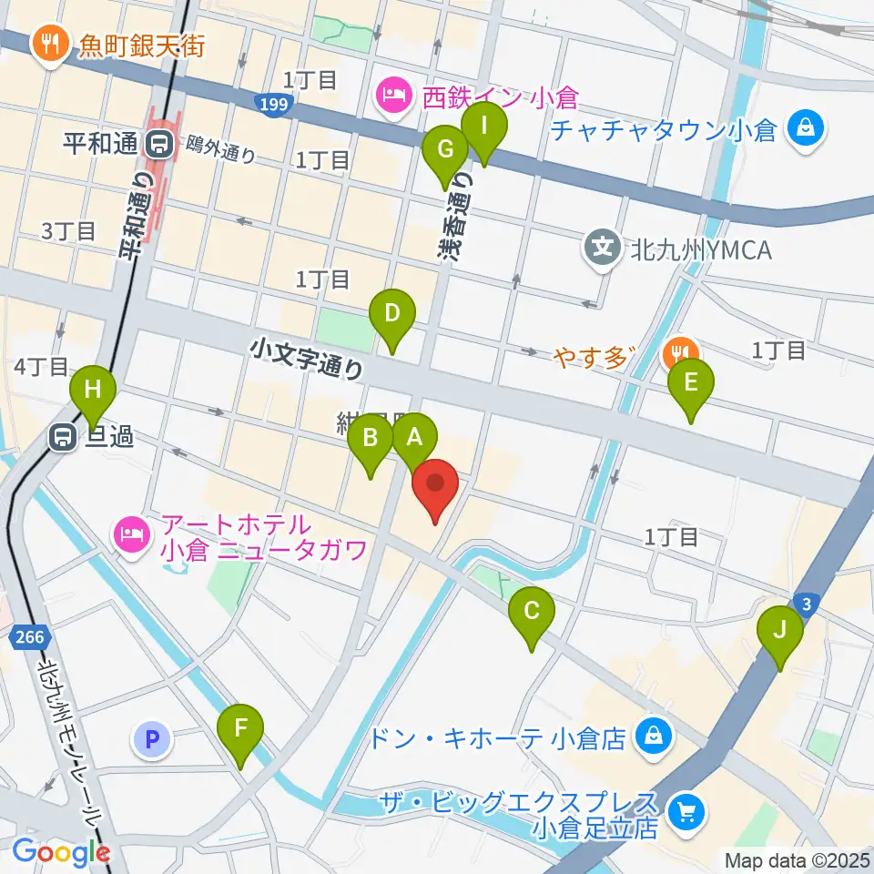 小倉フォークビレッジ周辺のコンビニエンスストア一覧地図