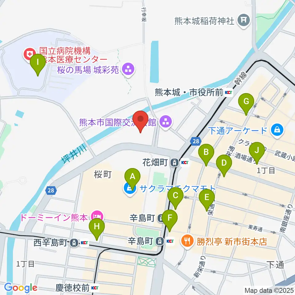 市民会館シアーズホーム夢ホール周辺のコンビニエンスストア一覧地図