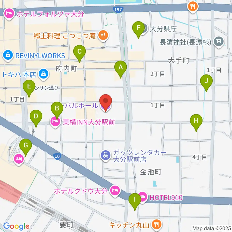 コンパルホール周辺のコンビニエンスストア一覧地図