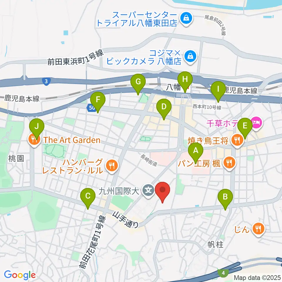 北九州市立響ホール周辺のコンビニエンスストア一覧地図