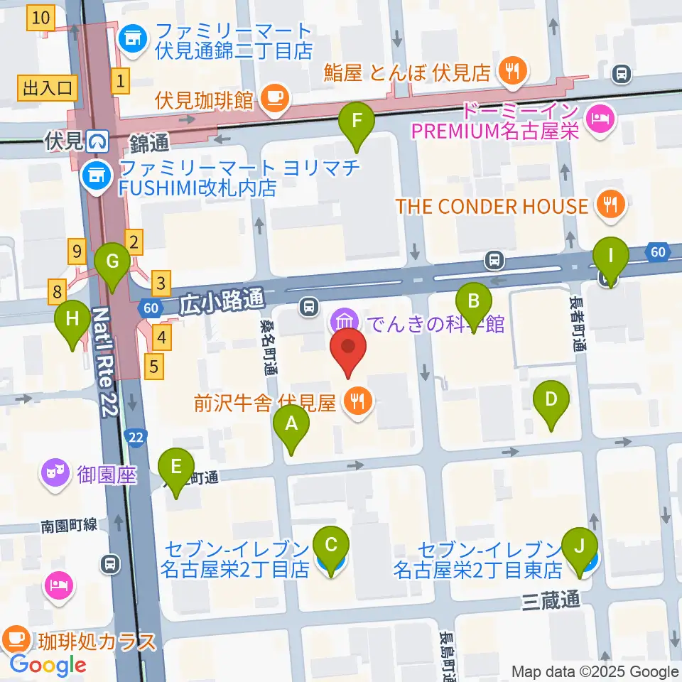電気文化会館 ザ・コンサートホール周辺のコンビニエンスストア一覧地図