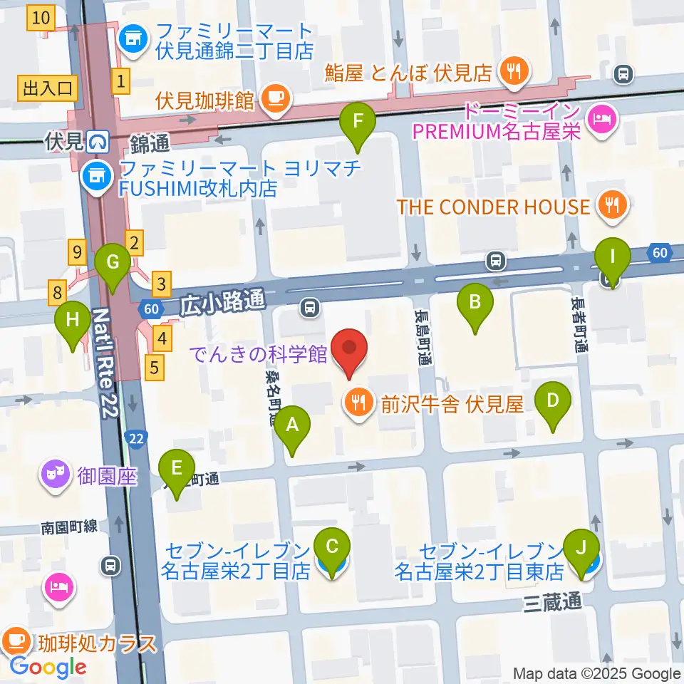 電気文化会館 ザ・コンサートホール周辺のコンビニエンスストア一覧地図