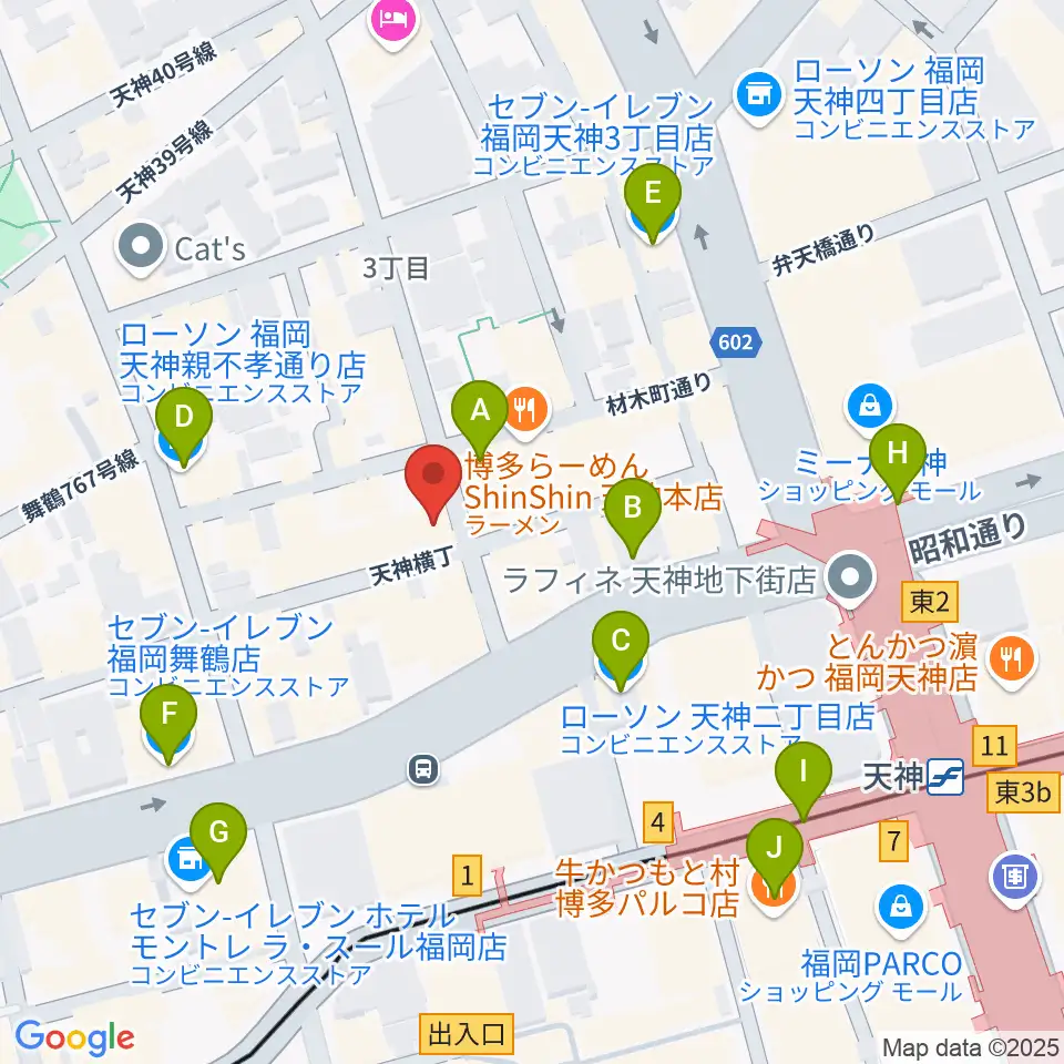MRTミュージックスタジオ周辺のコンビニエンスストア一覧地図
