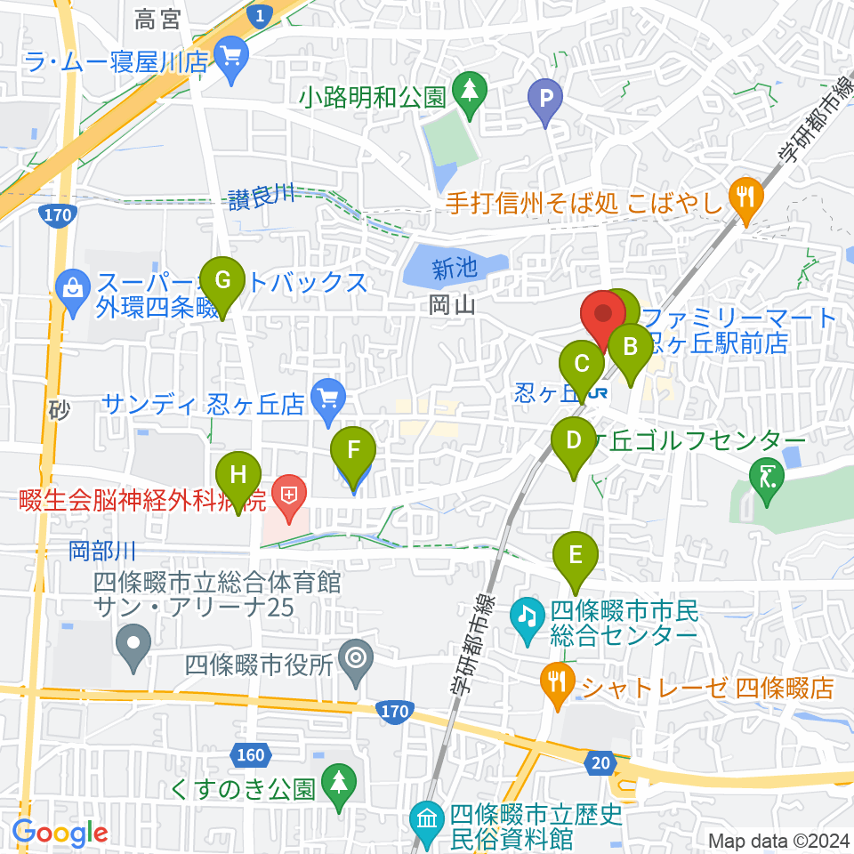 スタジオ・ペグ周辺のコンビニエンスストア一覧地図