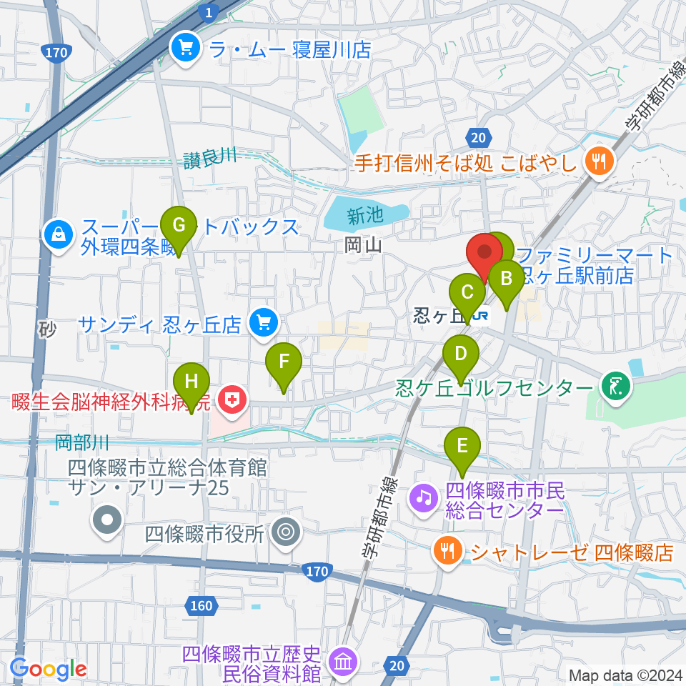 スタジオ・ペグ周辺のコンビニエンスストア一覧地図