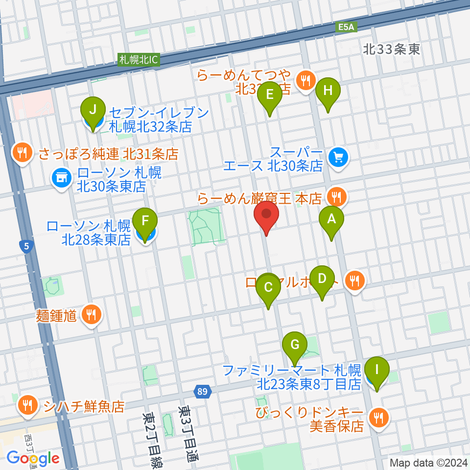 HIT STUDIO周辺のコンビニエンスストア一覧地図