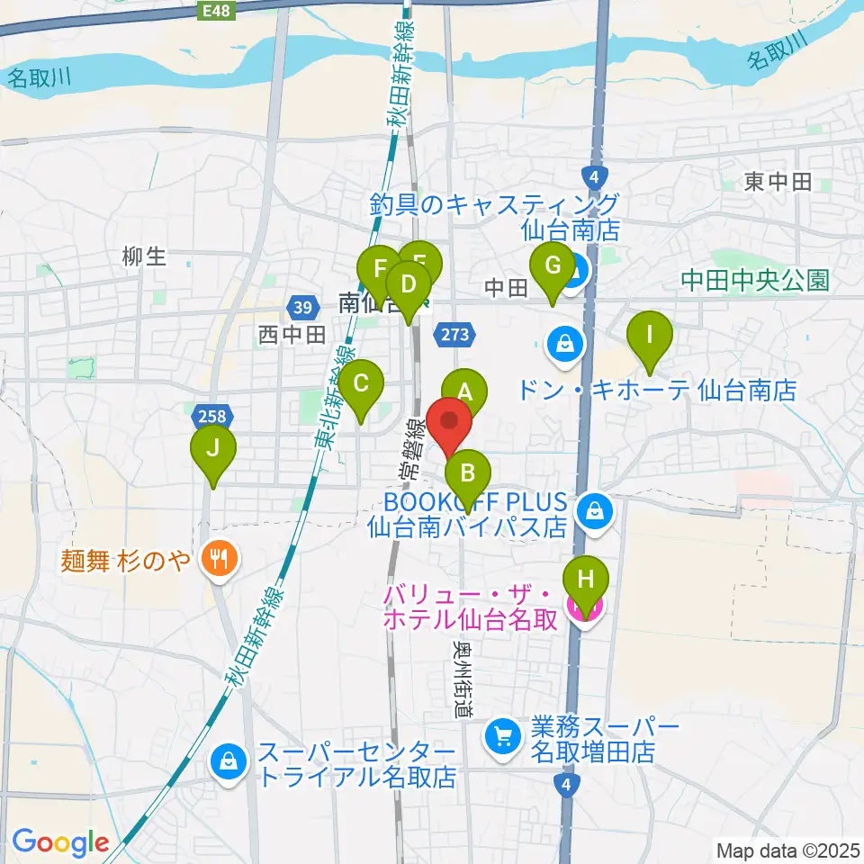 渡辺スタジオ周辺のコンビニエンスストア一覧地図