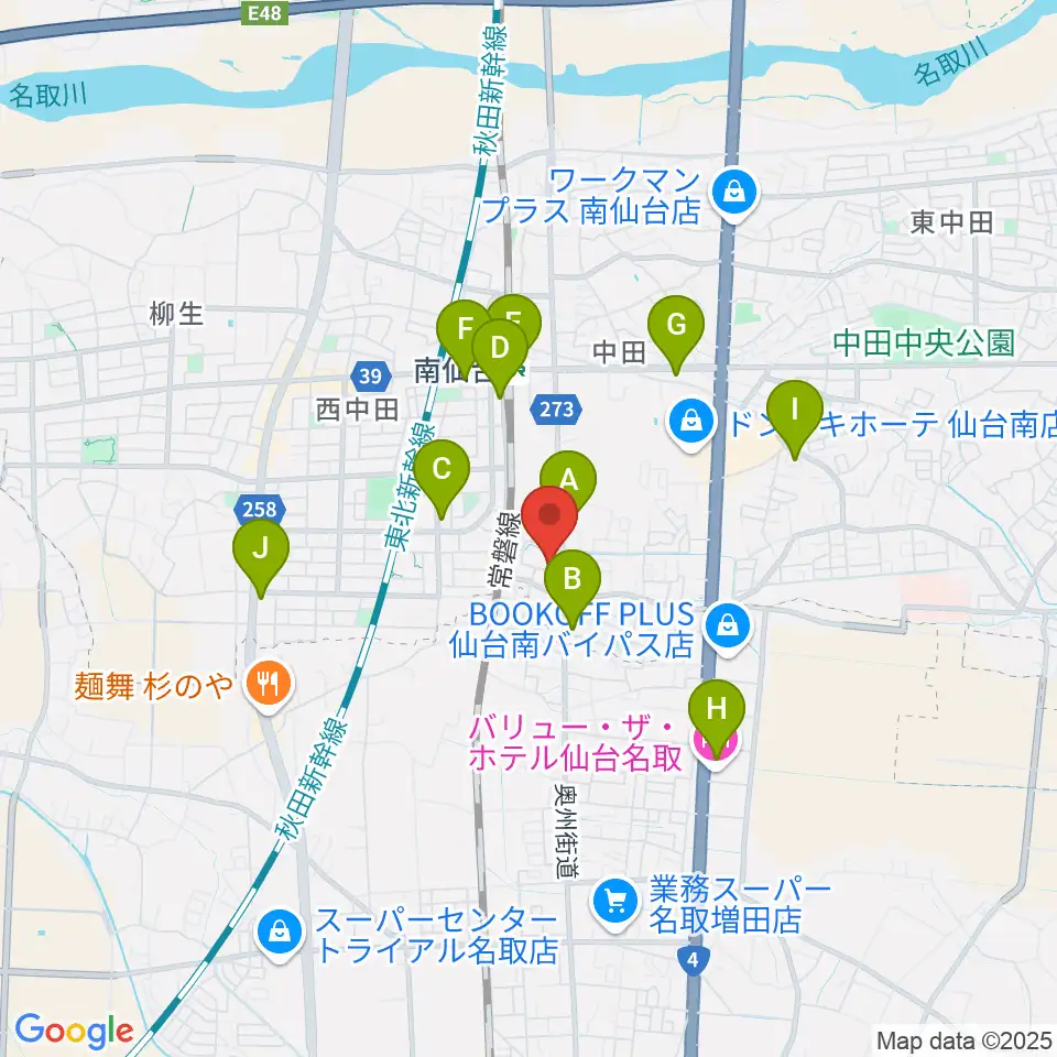 渡辺スタジオ周辺のコンビニエンスストア一覧地図