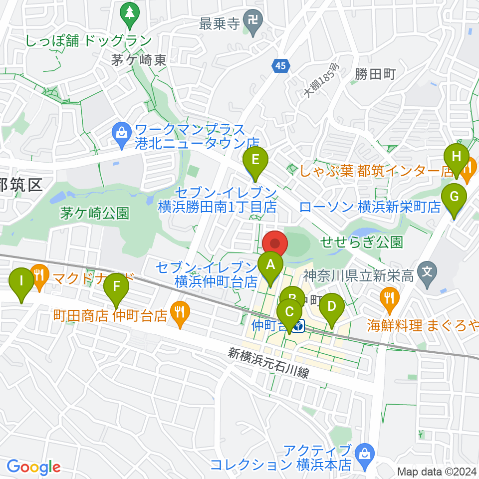 スタジオオーパーツ周辺のコンビニエンスストア一覧地図