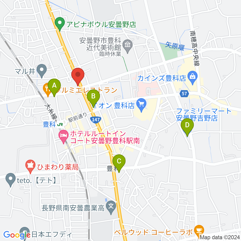 サウンドバーリューク周辺のコンビニエンスストア一覧地図