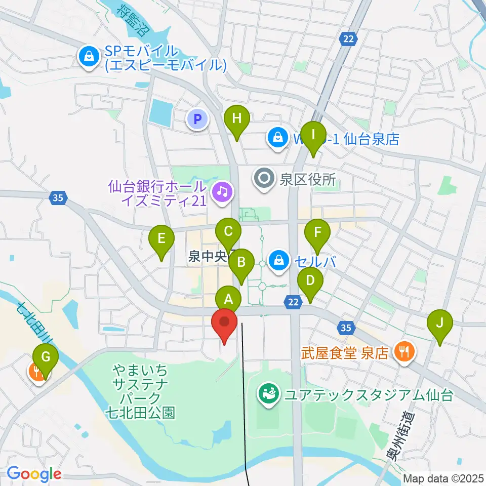 アライミュージックアカデミートゥッティ周辺のコンビニエンスストア一覧地図