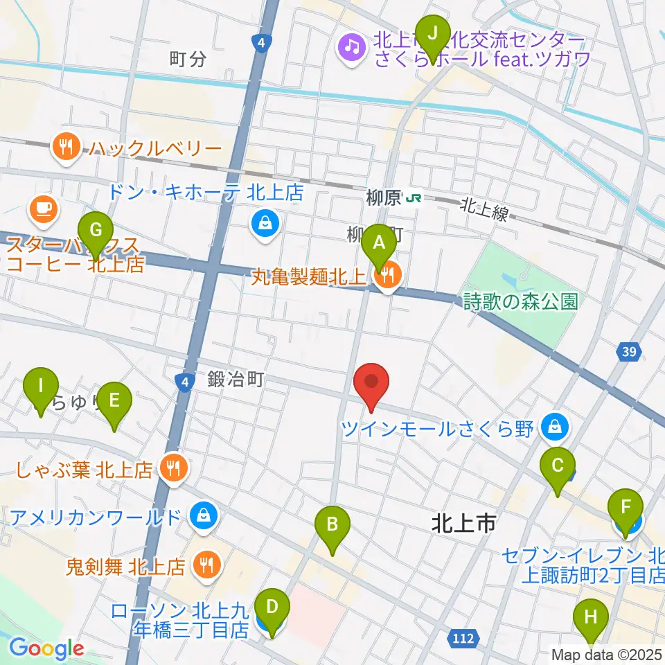 玉山音楽教室周辺のコンビニエンスストア一覧地図