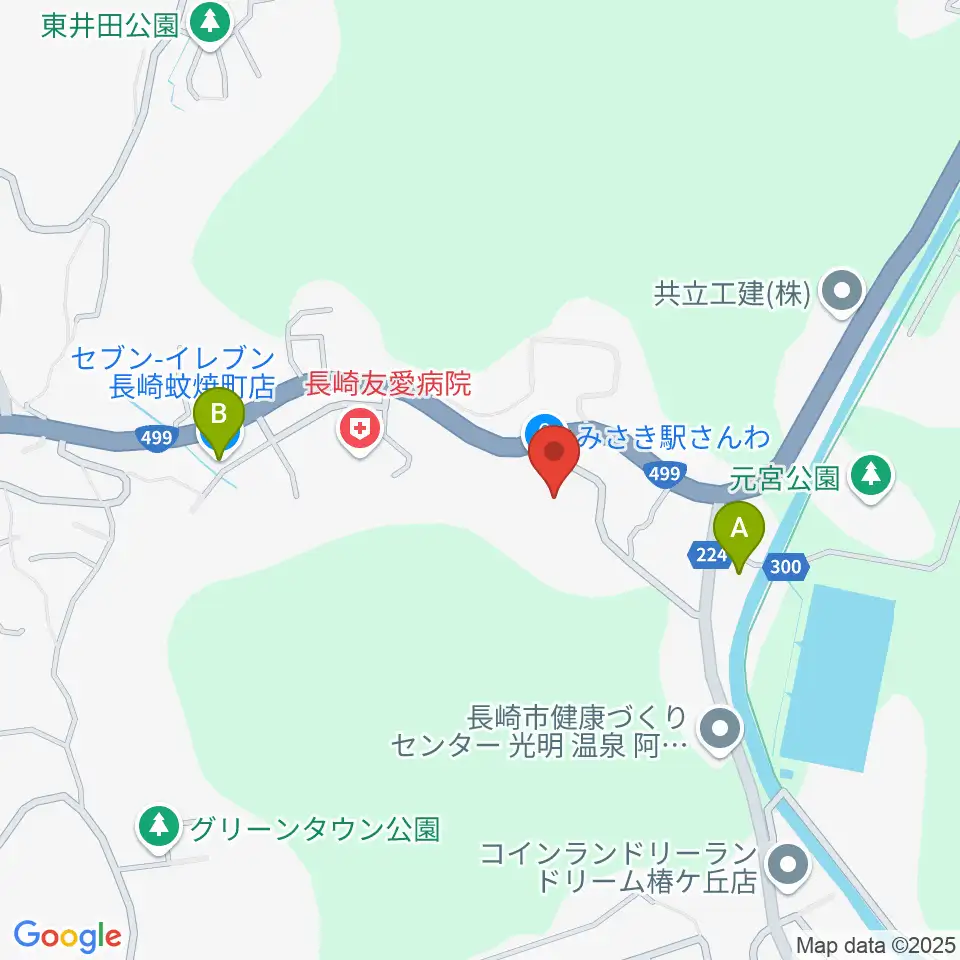 長崎市三和公民館周辺のコンビニエンスストア一覧地図