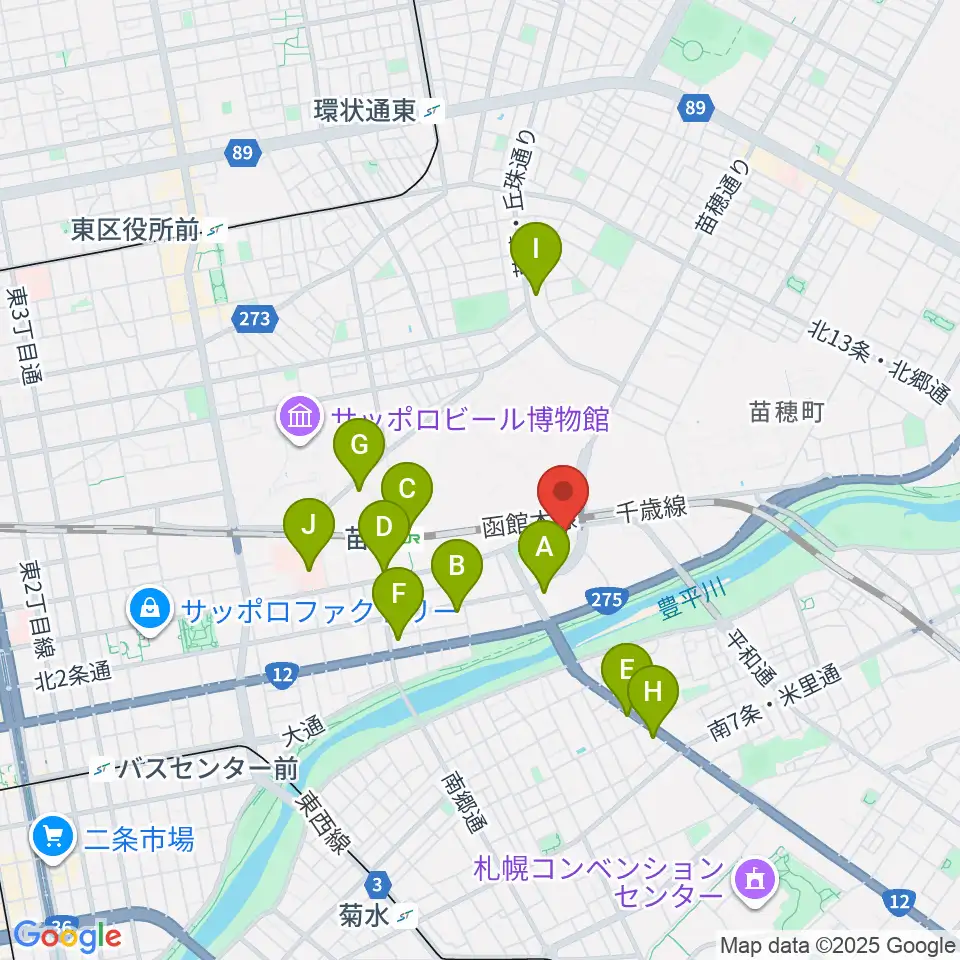 スタジオクリーム周辺のコンビニエンスストア一覧地図