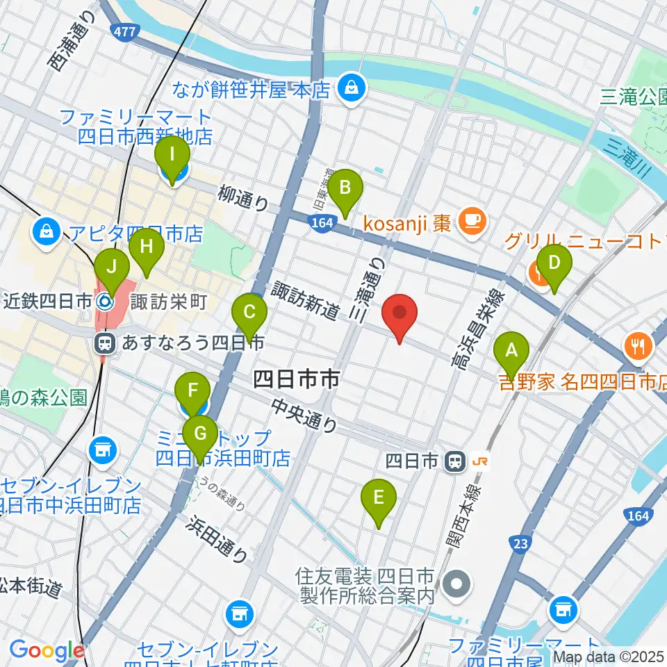 石田ピアノ教室周辺のコンビニエンスストア一覧地図