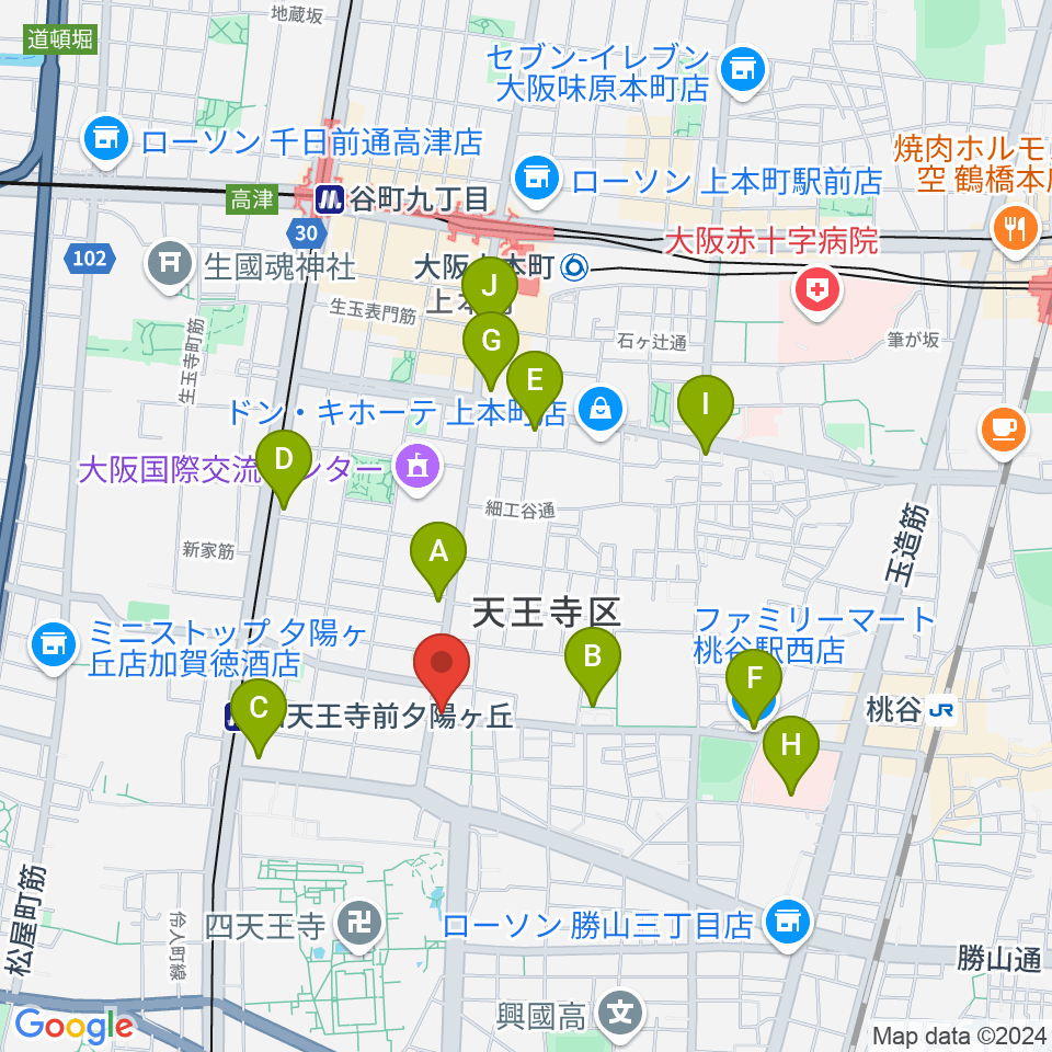 薮内音楽教室周辺のコンビニエンスストア一覧地図