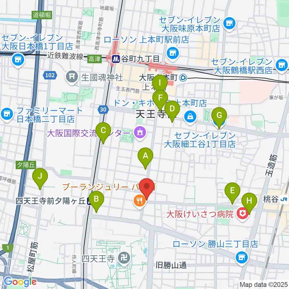 薮内音楽教室周辺のコンビニエンスストア一覧地図