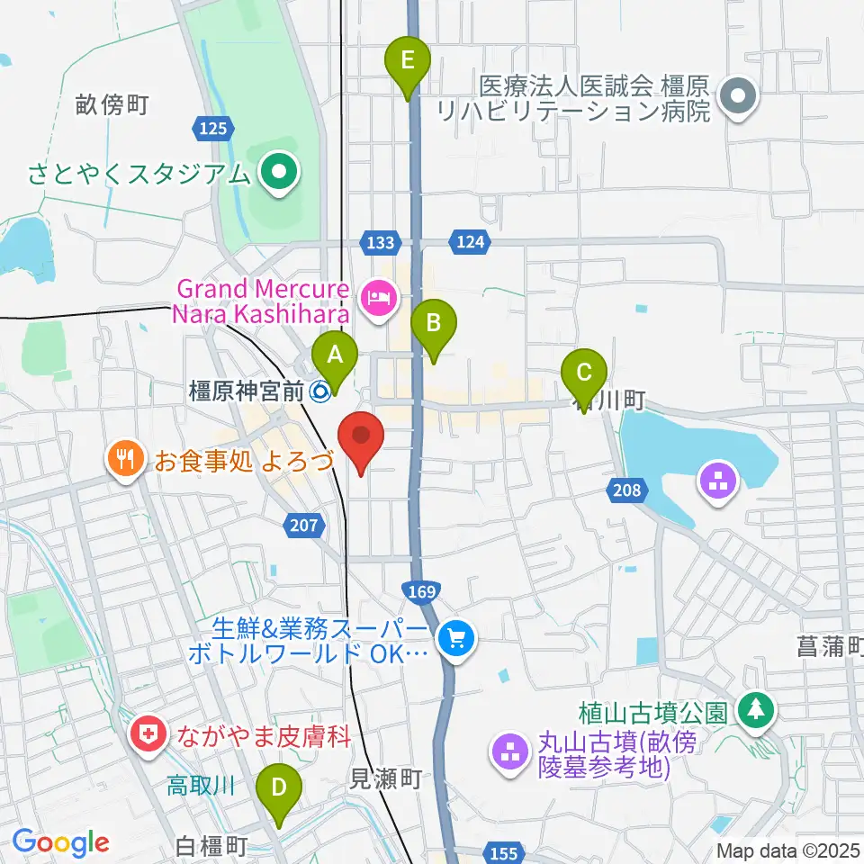橋本楽器ローレンス音楽教室周辺のコンビニエンスストア一覧地図