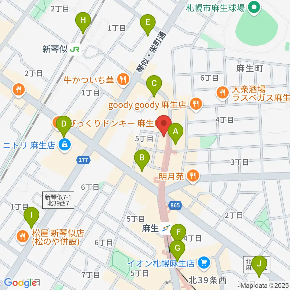 デコ・ミュージック周辺のコンビニエンスストア一覧地図