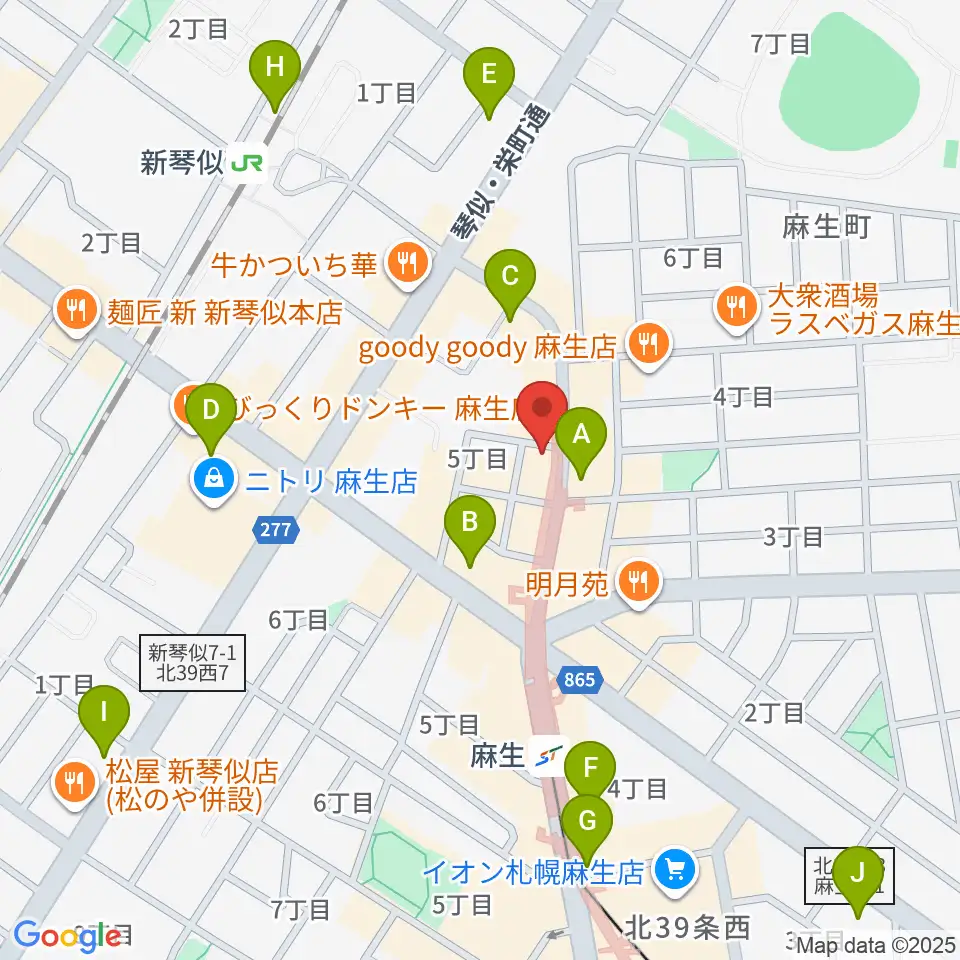 デコ・ミュージック周辺のコンビニエンスストア一覧地図