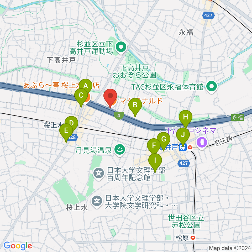 バイオリンレガート周辺のコンビニエンスストア一覧地図