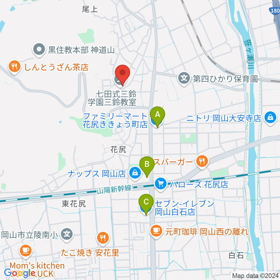 三鈴学園・三鈴教室周辺のコンビニエンスストア一覧地図