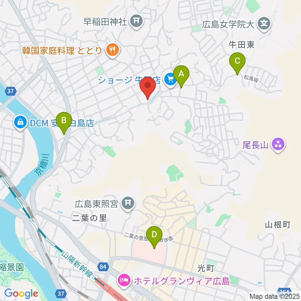 Miu音楽アカデミー周辺のコンビニエンスストア一覧地図