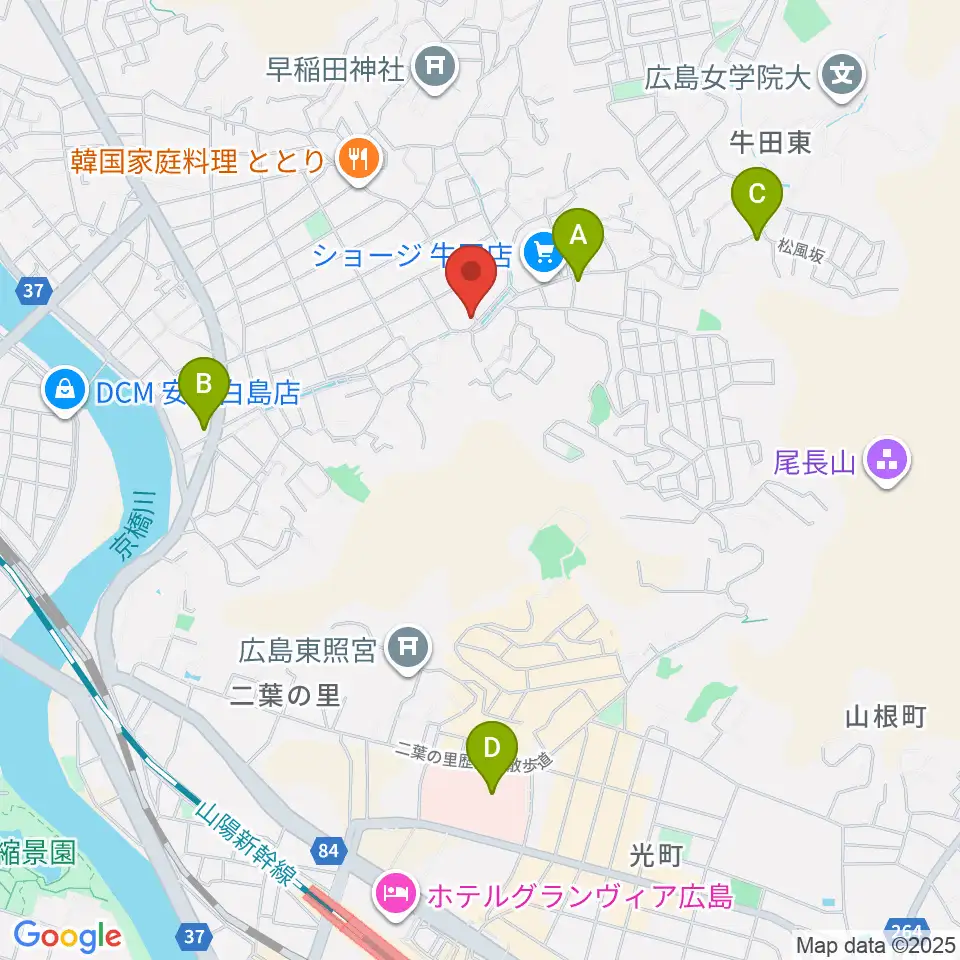 Miu音楽アカデミー周辺のコンビニエンスストア一覧地図