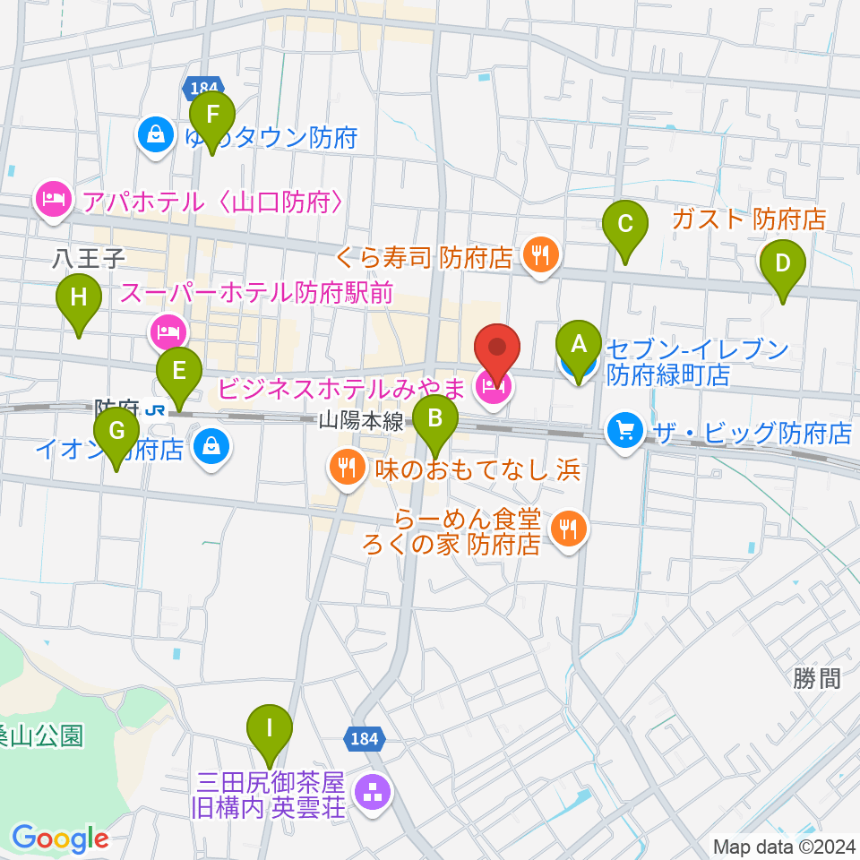 グランドミック タマシゲ楽器 緑町センター周辺のコンビニエンスストア一覧地図