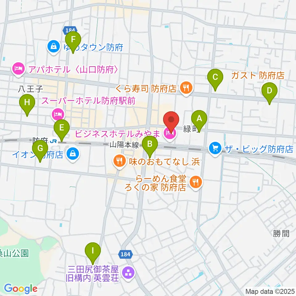 グランドミック タマシゲ楽器 緑町センター周辺のコンビニエンスストア一覧地図