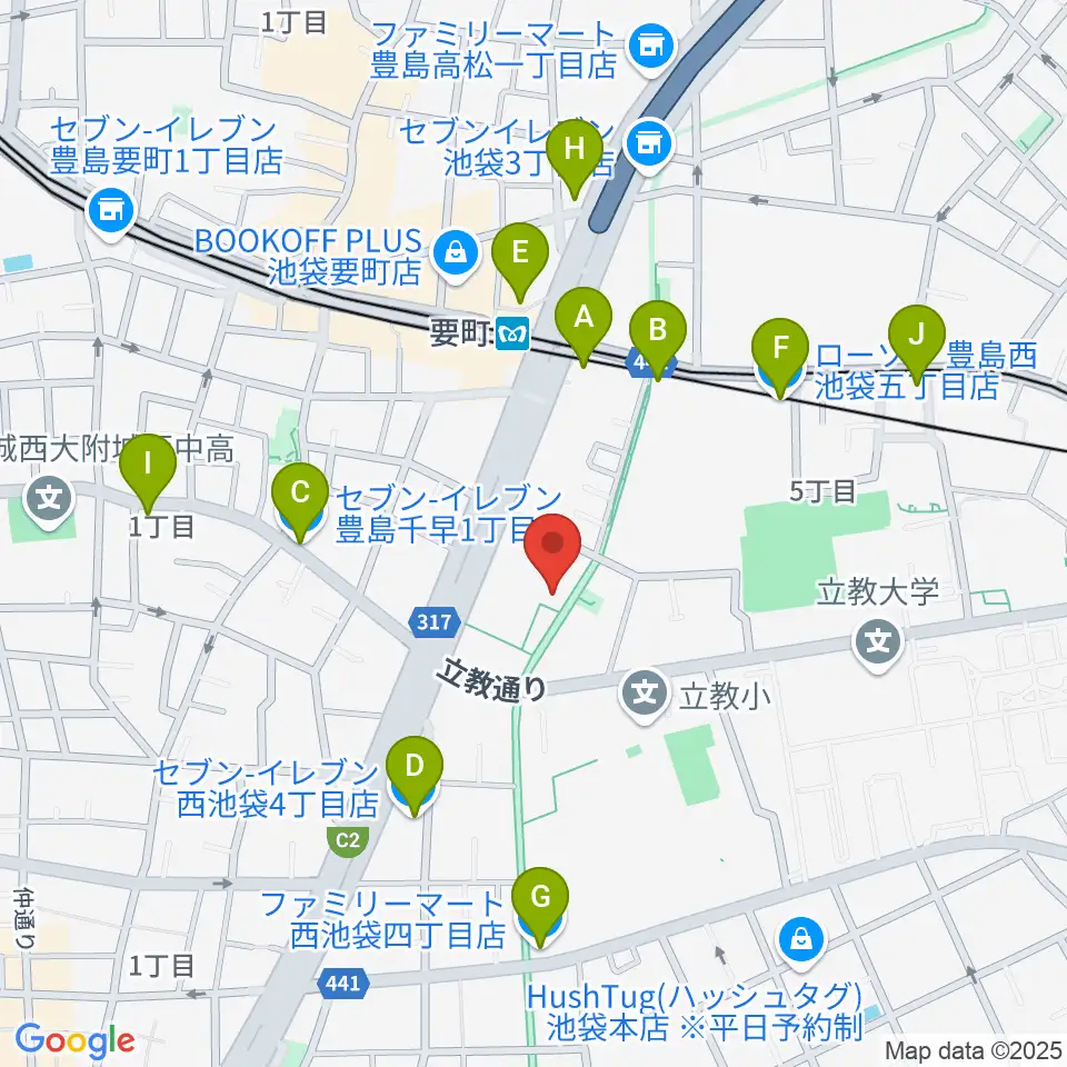 河野ギター製作所周辺のコンビニエンスストア一覧地図