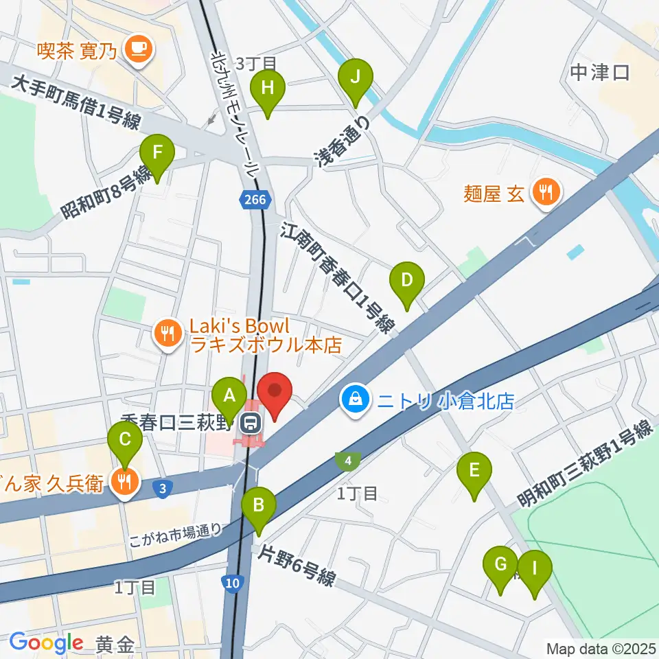 篠崎ミュージックアカデミー北九州校周辺のコンビニエンスストア一覧地図