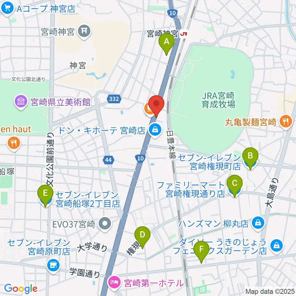 ピアノバンク カルチャー教室周辺のコンビニエンスストア一覧地図