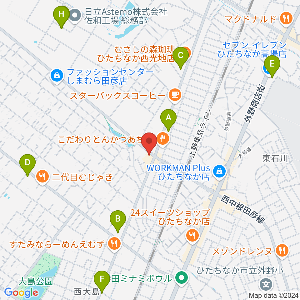 スタジオ音楽工房周辺のコンビニエンスストア一覧地図