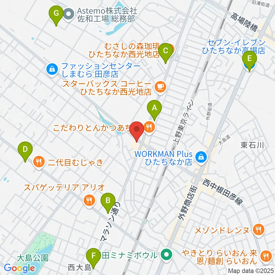 スタジオ音楽工房周辺のコンビニエンスストア一覧地図