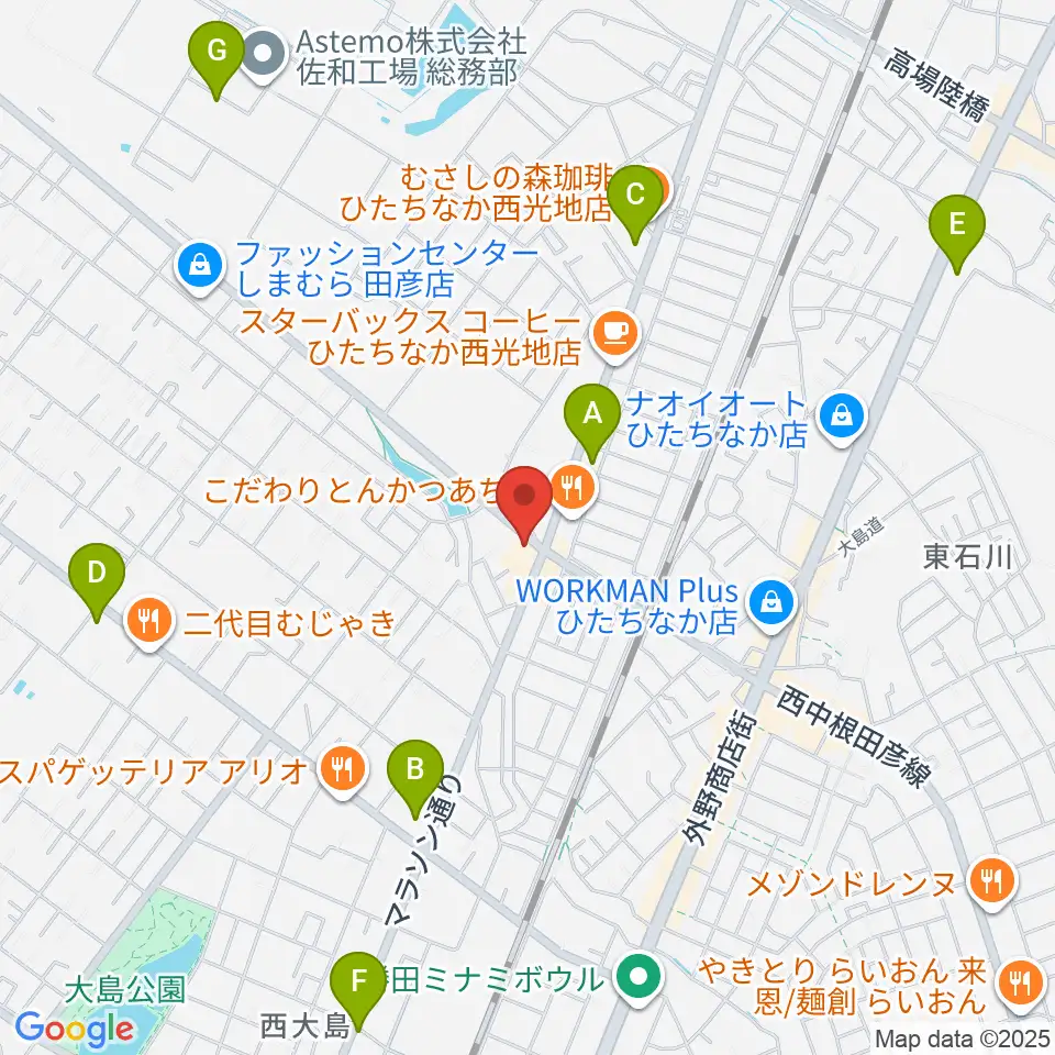スタジオ音楽工房周辺のコンビニエンスストア一覧地図