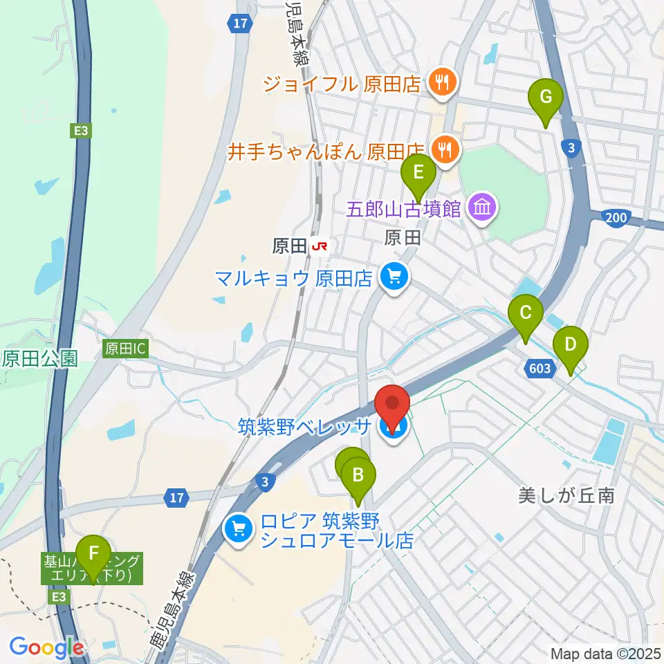 アイ＆カルチャ筑紫野周辺のコンビニエンスストア一覧地図