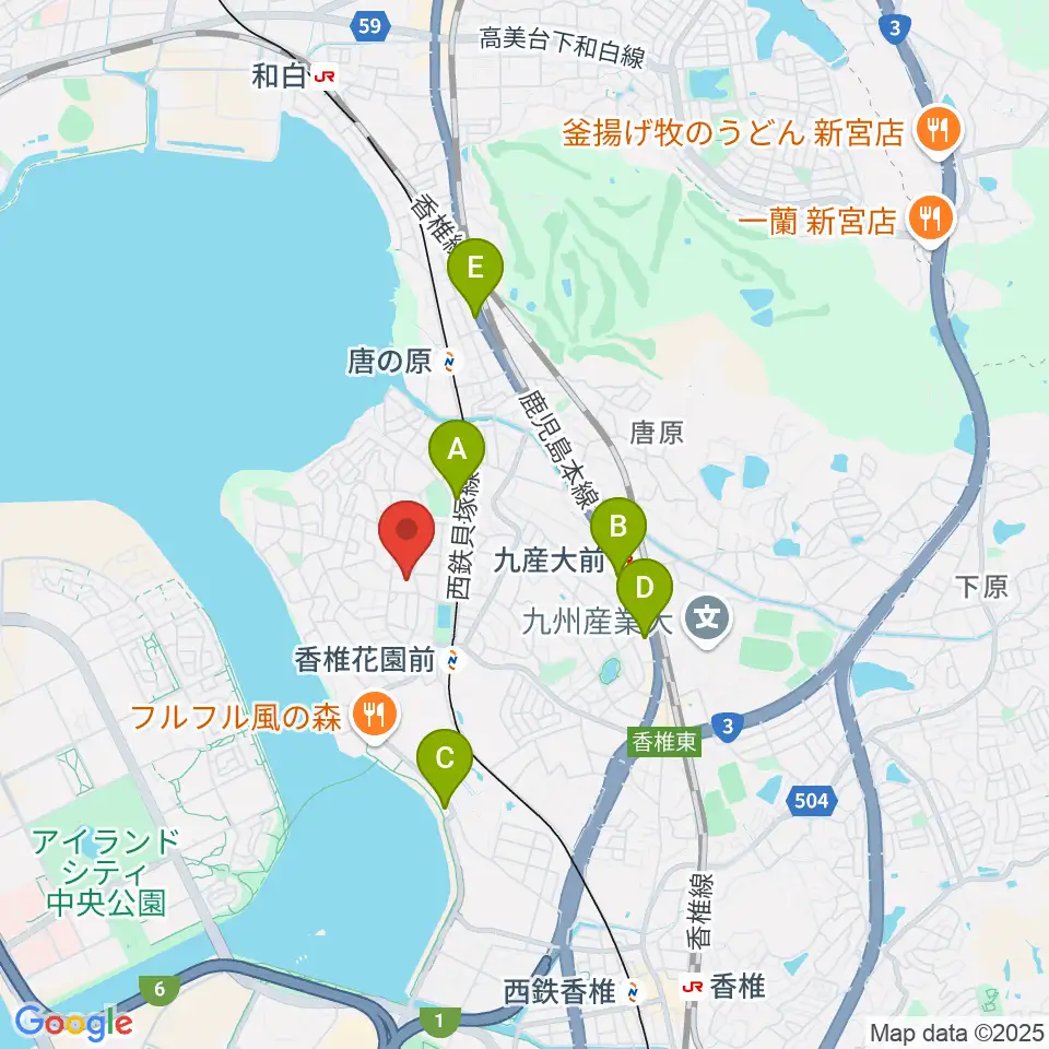 香住ケ丘ミュージック・スクール周辺のコンビニエンスストア一覧地図