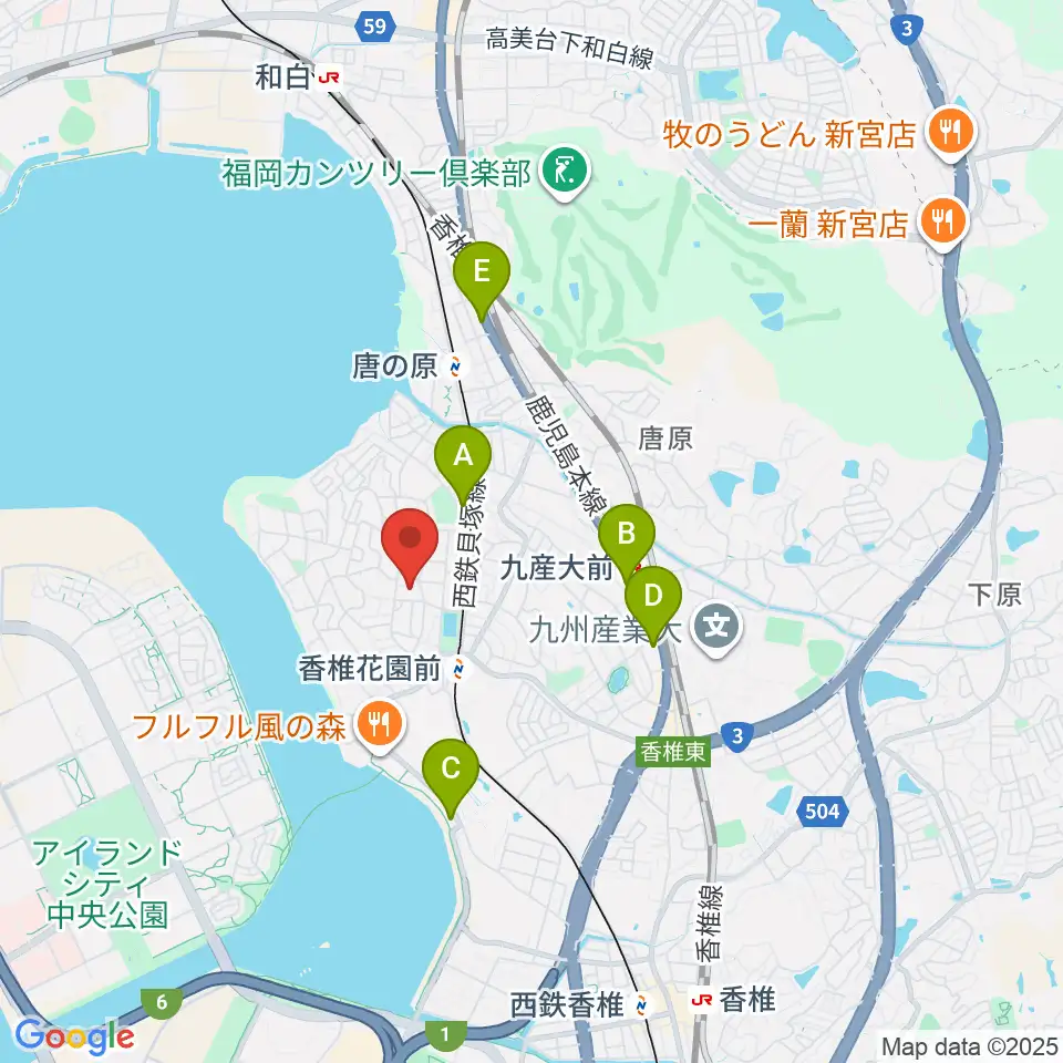 香住ケ丘ミュージック・スクール周辺のコンビニエンスストア一覧地図